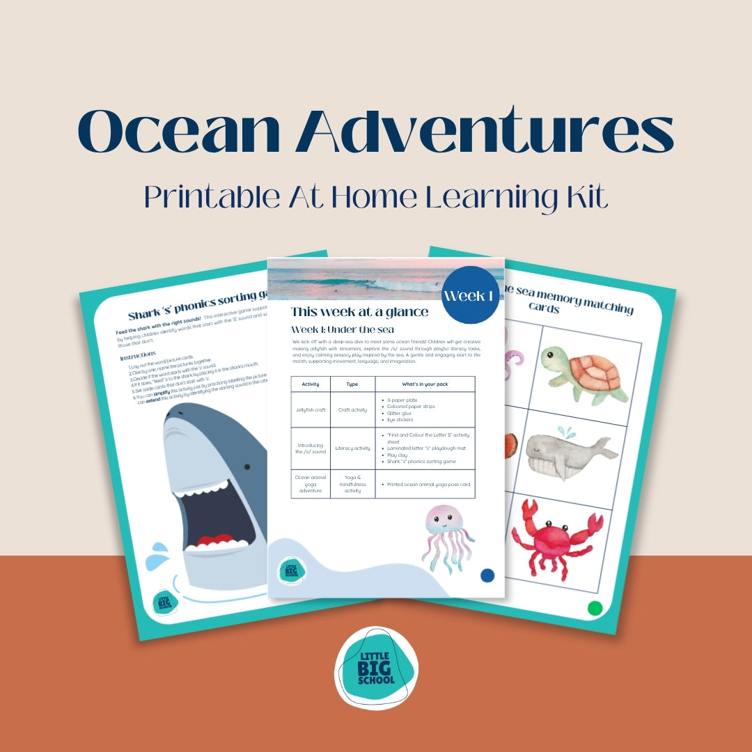 Ocean Adventures Printable At Home Learning Kit