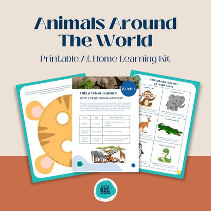 Animals Around the World Printable At Home Learning Kit