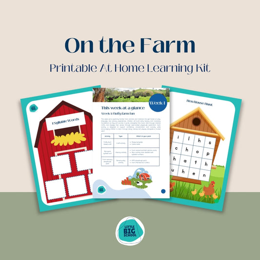 On the Farm Printable At Home Learning Kit