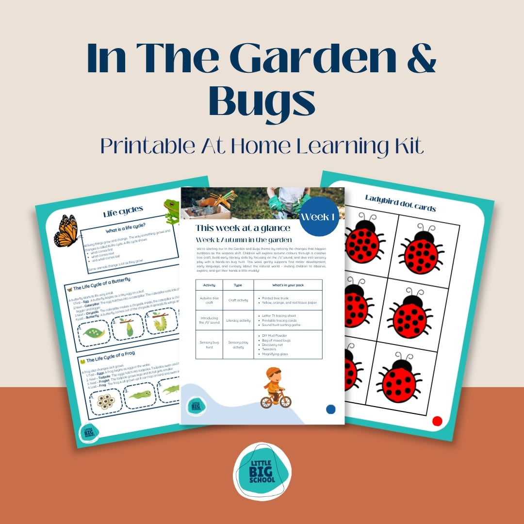 In the Garden & Bugs Printable At Home Learning Kit