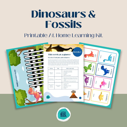 Dinosaurs & Fossils Printable At Home Learning Kit