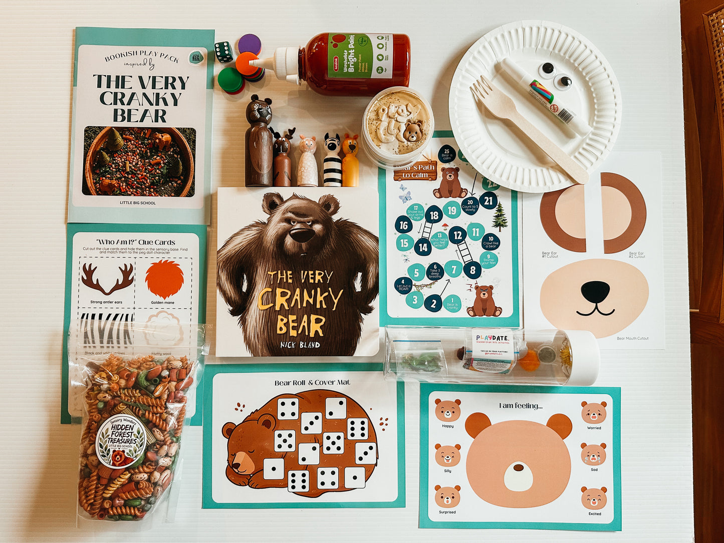 The Very Cranky Bear Inspired Bookish Play Pack